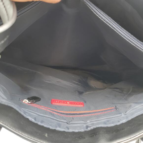 Tommy Hilfiger Large Handbag Preowned Black Logo Pattern - Picture 13 of 14